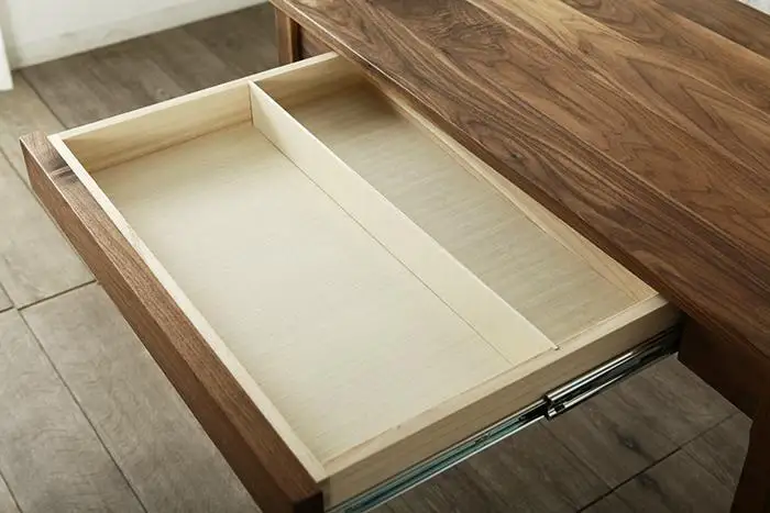 大川家具 レフライン 90cm サイドデスク 机 天然木 ウォールナット 野中木工所