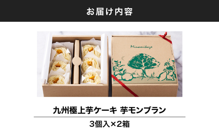 2333 九州極上 芋 ケーキ 芋モンブラン 6個入 KN035-005 菓子 さつまいも