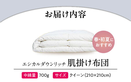 洗える 人工羽毛 肌掛け布団 クイーン [BAAK106]掛け布団