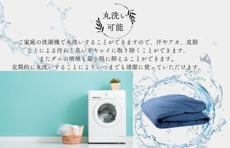 洗える羽毛布団 ダブル 羽毛1.4kg 無地 クリーム  寝具