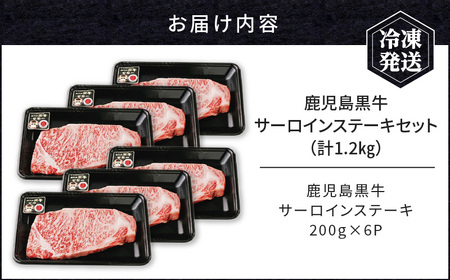 鹿児島黒牛 サーロイン ステーキ セット （計1.2kg） K127-011 肉 牛肉 冷凍