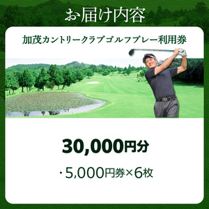 加茂カントリークラブゴルフプレー利用券（30,000円相当）017-04 ｜ ゴルフ