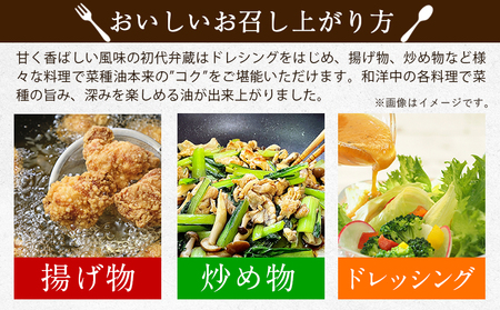 初代弁蔵と菜種油 一番搾りのセット 各600g 2本 肥後製油株式会社《60日以内に出荷予定(土日祝除く)》熊本県 大津町 菜種油 なたね油 油 送料無料