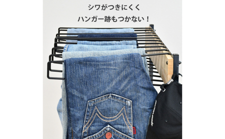 ジーンズハンガー 20本掛け 雑貨 国産メーカー製造 耐荷重アップ ウォークインクローゼットハンガー ズボン収納 