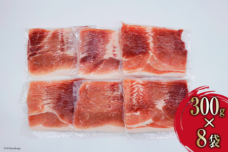 豚肉 しゃぶしゃぶ もも肉 300g×8袋 計2.4kg [甲斐精肉店 宮崎県 日向市 452060718]