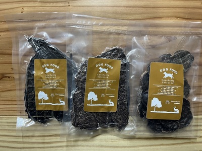 ドッグフード  ペットフード 北海道 鹿肉  乾燥食品３種 無添加　