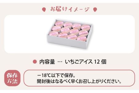 自家製カップいちごアイス 12個 [A-045001]