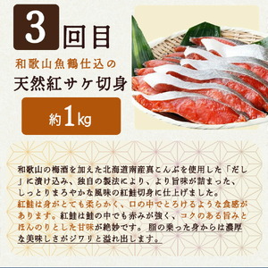 G60-T71_【定期便 全3回】魚鶴商店が選ぶ人気お魚F(銀鮭切身・サバフィレ・紅鮭切身)