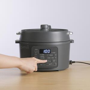 電気圧力鍋 アイリスオーヤマ 3L | PC-MB3-H グレー ｜ 電気圧力鍋 新