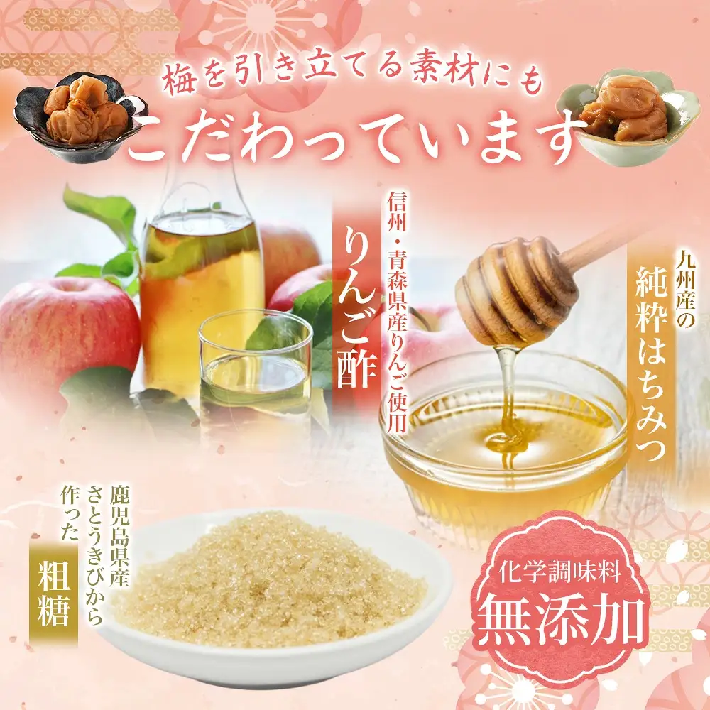 国産はちみつ梅 無添加 梅干し 訳あり つぶれ梅 低塩6% 1kg(500g×2パック) 化学調味料 無添加食品 baiko001A ［KU1］【baiko001A】