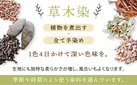 irodori ネックウォーマー兼ヘアバンド 柑子色(こうじ) / 防寒具 防寒対策 綿 100% ギフト 贈答 プレゼント / 大村市 / いすといすと～天然染料染物店～ISTIST[ACZW002]