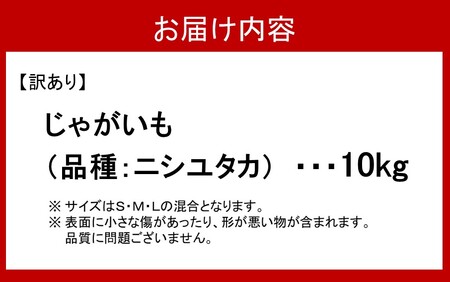 【先行予約】【訳あり】朝収穫してその日に発送！有機栽培じゃがいも10kg（品種：ニシユタカ）_2356R