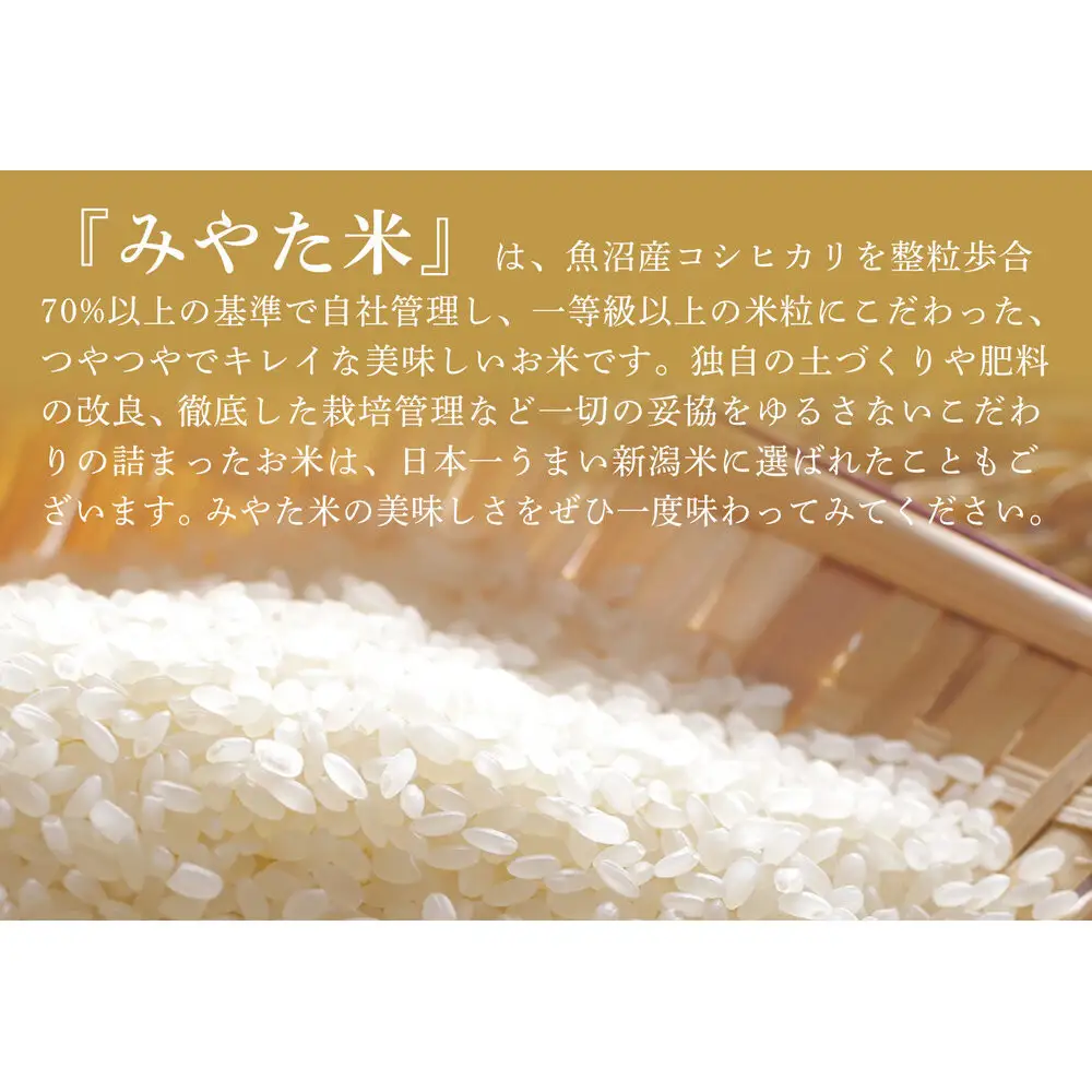 【令和7年産】【定期便6ヶ月】南魚沼産こしひかり　みやた米5kg【定期便 銘柄米 ブランド米 精米 こしひかり コシヒカリ 魚沼産 新潟米 産地直送 お米 米 こめ コメ ご飯 御飯 ごはん】