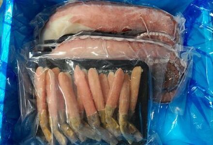 刺身用真だこ足800g～1.2kg前後×2本、本ズワイガニ生ポーション500g×1P D-57035