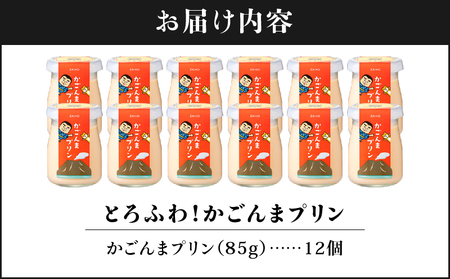 2360 とろふわ！ かごんま プリン 12個セット KN021-021 菓子