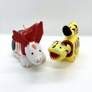 那珂湊張り子 とら・うさぎ ミニセット_装飾品・工芸品   _【1460811】