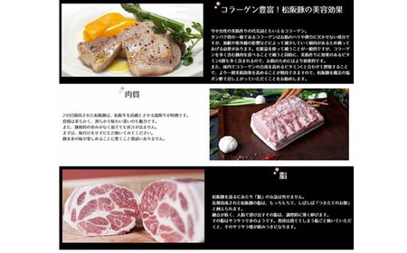 松阪豚 モモ 生ハム 100ｇ ×3パック 豚肉 豚肉【1.2-19】