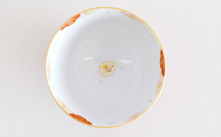 【美濃焼】 赤絵 流水椿 茶碗ペア 【織部/蔵珍窯】 食器 ご飯茶碗 ボウル[TBI013]