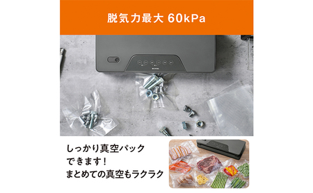 真空パック機 VPF-M60 チャコールグレー アイリスオーヤマ 真空パック