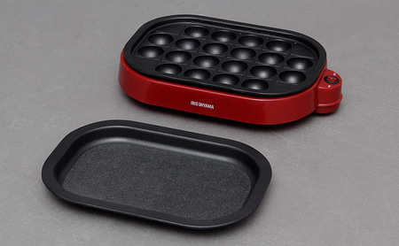 ホットプレート たこ焼き器 タコ焼き器 アイリスオーヤマ たこ焼き2WAYプレート ITY-20WA-R レッド たこ焼きプレート 平面プレート フッ素加工 家庭用 卓上 たこ焼き 20穴 丸形 丸型 調理家電 新生活 キッチン用品 食欲の秋特集 