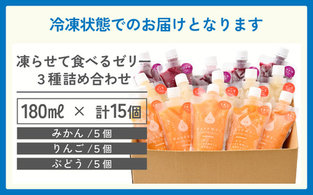 凍らせて食べるゼリー  3種 15個入 ゼリー 詰め合わせ  [m01-b029]