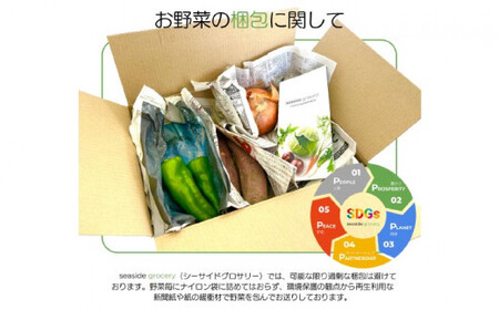 【シーサイドグロサリー】淡路島産規格外野菜ボックス・Lサイズ（4～5人向け）