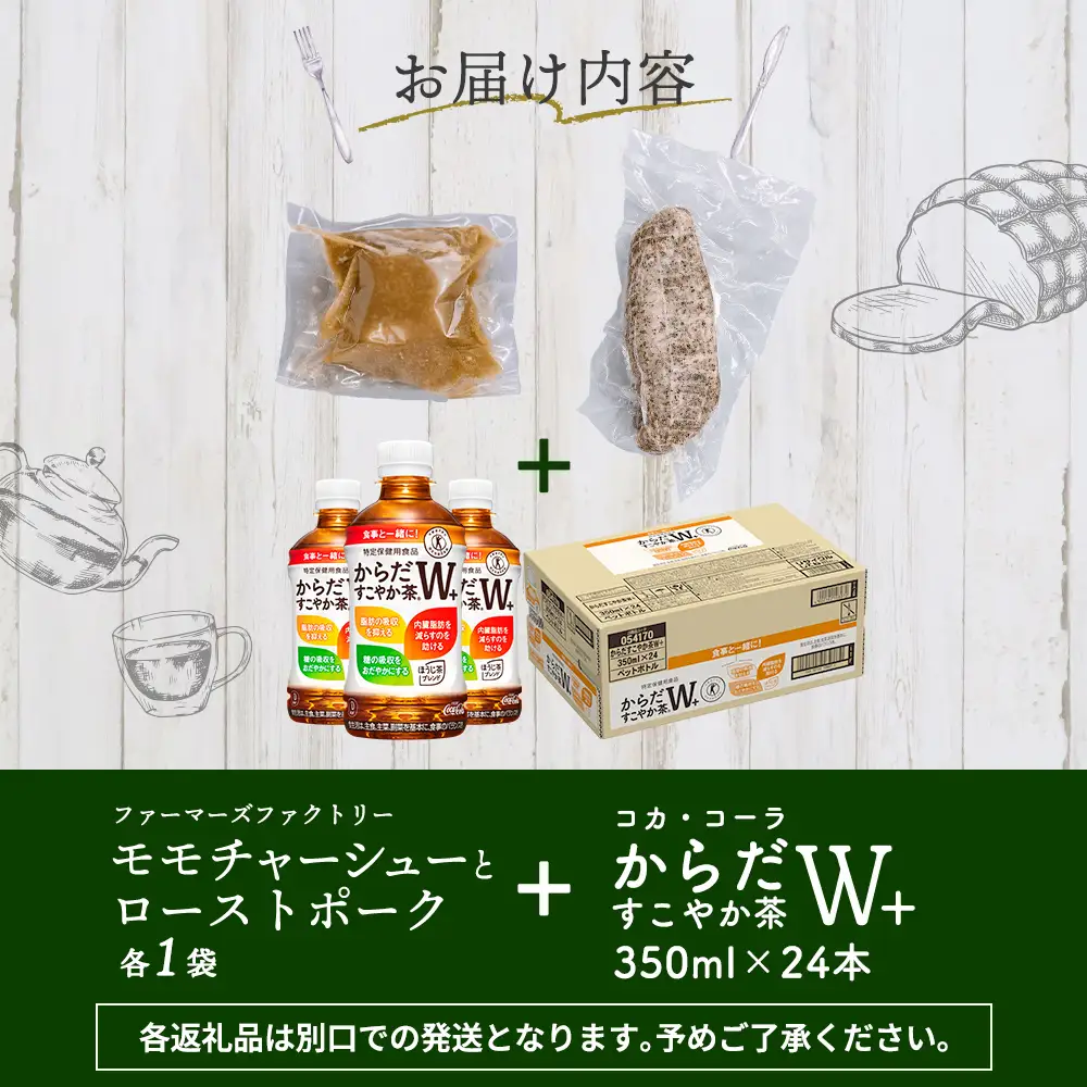 モモチャーシュー＆ローストポークとからだすこやか茶のセット【C99011】