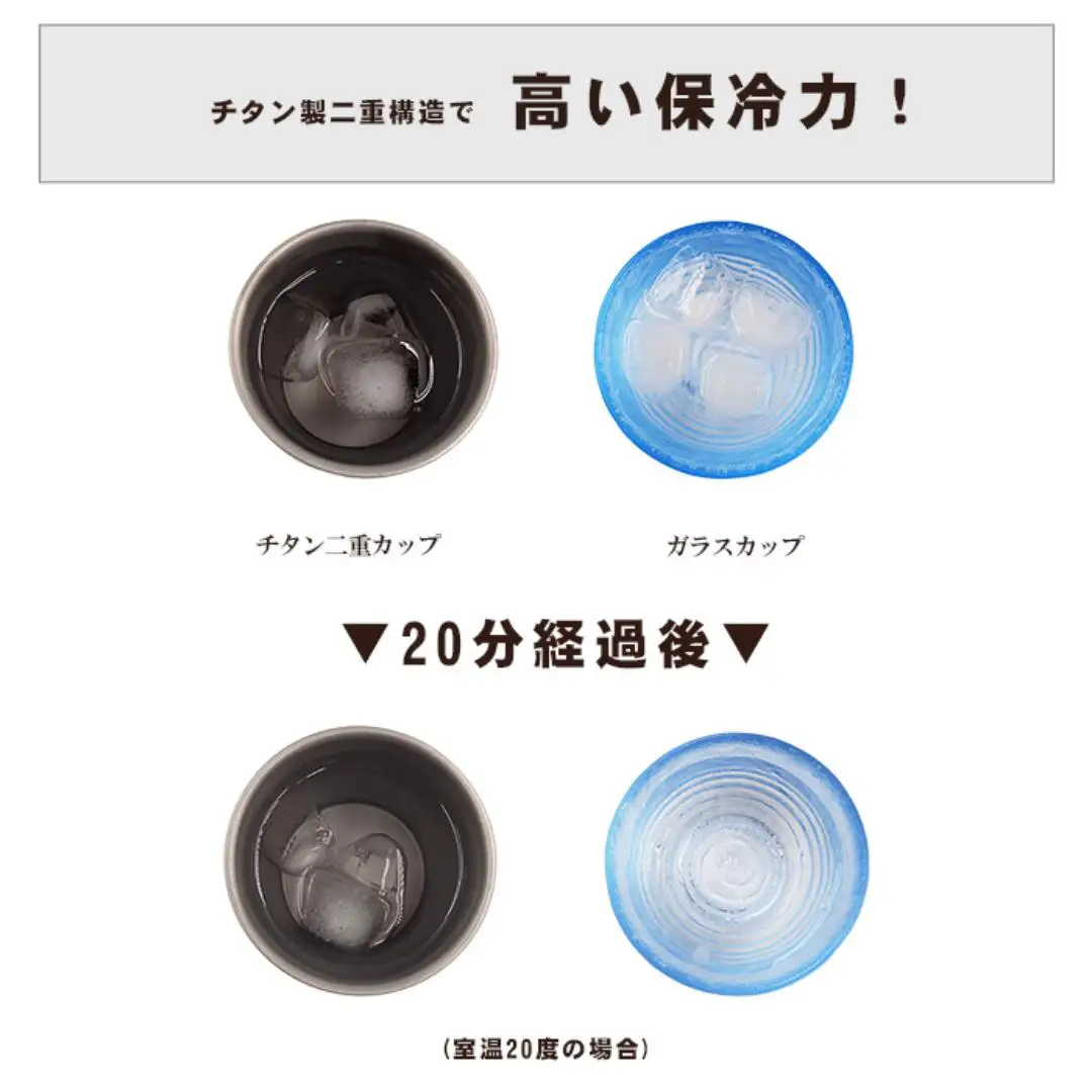 チタン 二重カップ 160ml キャンプ用品 アウトドア用品 マグカップ [村の鍛冶屋] 防災 防災グッズ 防災用品 【014S078】