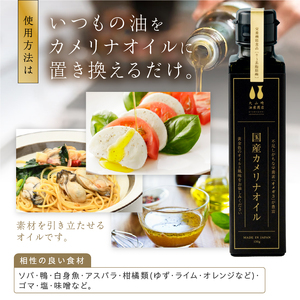 【3か月定期便】熱で壊れにくいオメガ3！大山崎油座商店のカメリナオイル 130g 1本 ギフト箱入り [h283]