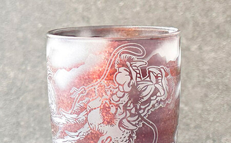 美濃輝璃妓 タンブラーグラス 『龍』 ブロンズ （サファイア） 【丸モ高木陶器】 タンブラー グラス 酒器[TBA209]