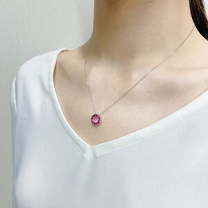 PT900　ルビーサークルペンダント　K05120-H