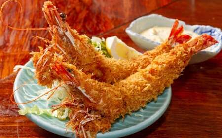 【簡単ごはん】 お惣菜 洋食セット 【大きな有頭エビフライ・特製ソース付ハンバーグ】岡垣町