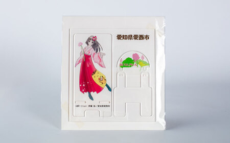 「あいさいちゃん」グッズ スタンド ステッカー 缶バッジ[AEAW001]