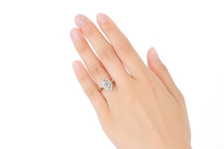 【ふるなび限定】【一点もの】ダイヤモンド（1.013ct）プラチナK18コンビリング　R90　K05146-H　FN-Limited-SP