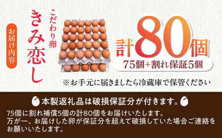 こだわり卵 きみ恋し 80個（75個+割れ保証5個） [AFAJ003]