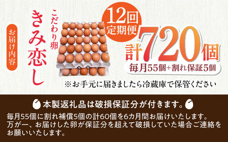 【12回定期便】きみ恋し 箱入り 60個（55個+割れ保証5個）×12ヶ月　総計720個  [AFAJ011]