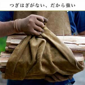 SKLO 一枚革の良さ、強さも生かす焚火エプロン（肩紐：革）　Stone Gray（ストーングレー）