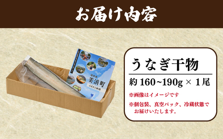土用の丑の日 国産 うなぎ 干物 約160～190g × 1尾 鰻漁師が厳選！ 皮はパリッ！ 身はジューシー！ グリルで調理簡単 冷凍 【ウナギ 鰻 】 [m81-a003]