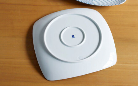 【白山陶器】【グッドデザイン賞】重ね縞 反角多用皿 2枚セット【波佐見焼】[TA161]