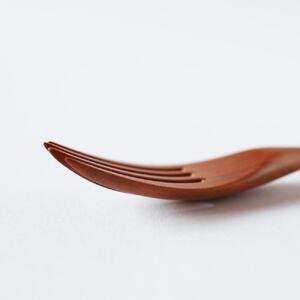 木のカレースプーン・パスタフォーク 各1本（2本組／1セット）やまざくら　手仕事品