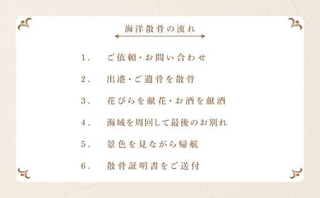 ＜海洋記念葬シーセレモニー＞海洋散骨乗船体験チケット（1～11名様まで貸し切り・日時指定可・約90分） AKB0001