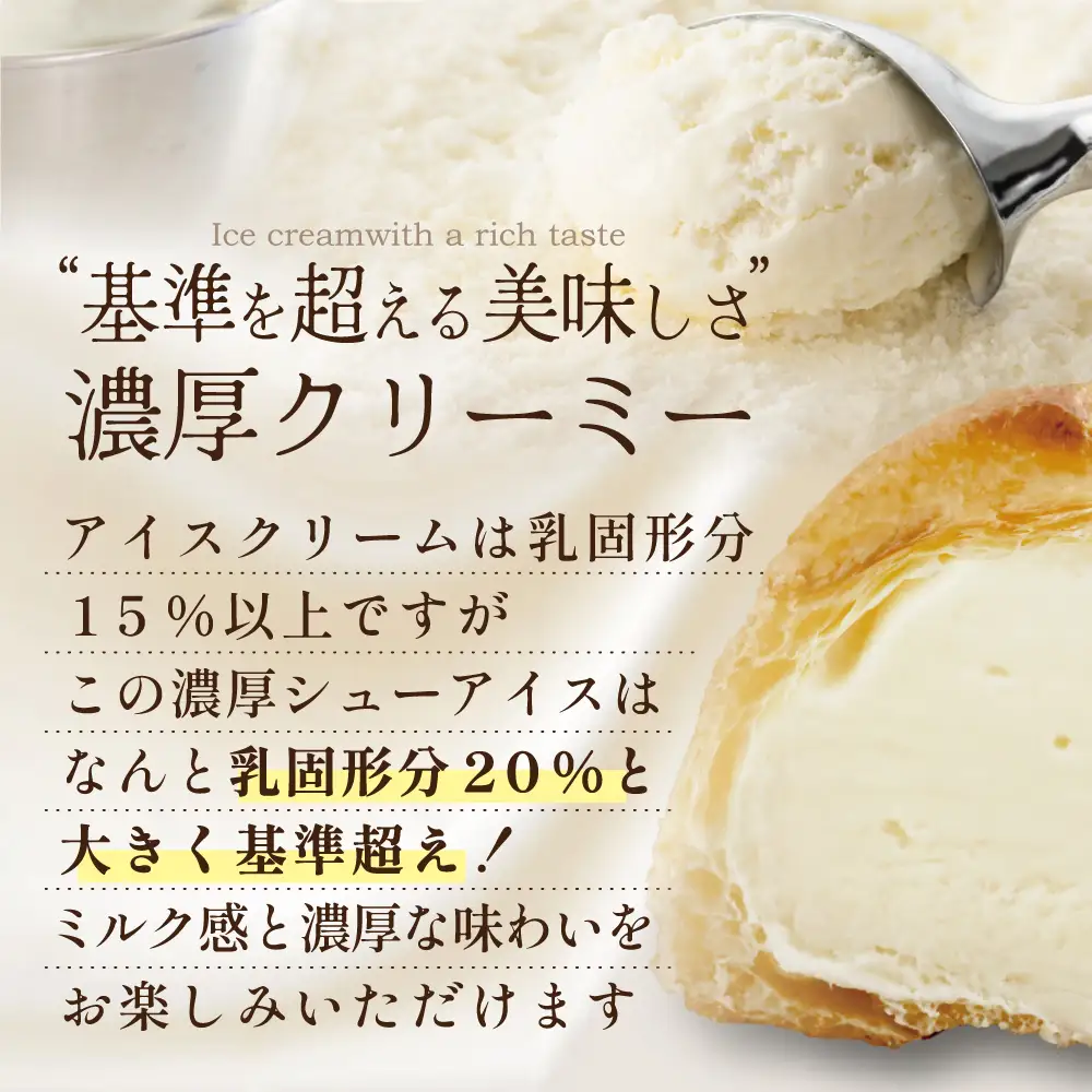 濃厚シューアイス20個セット【NS0000016】（ シュークリーム アイス 北海道 シュークリーム 別海町 シュークリーム アイスクリーム シュークリーム スイーツ ）