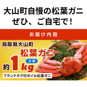 OM-25　ブランドタグ付 高級ボイル松葉ガニ（特大約1kgを1枚）