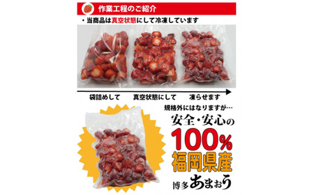 訳あり！  博多和牛しゃぶすき 約500g ＆ 冷凍あまおうセット 約800g 計約1.3kg