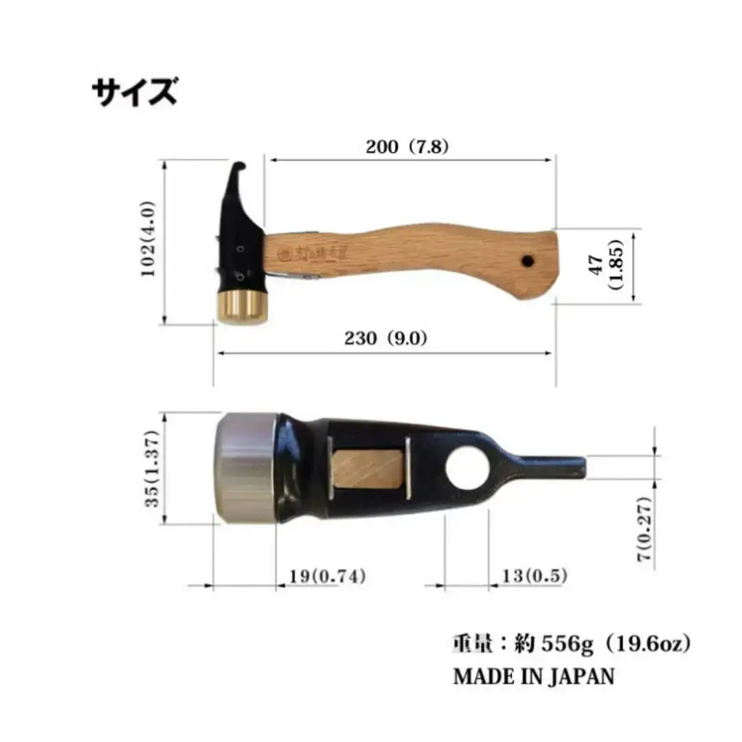 村の鍛冶屋 ペグハンマー ショート ステンレスヘッド×ブラック仕様（アルティメットハンマー） キャンプ アウトドア ペグ