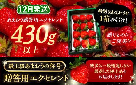 【先行予約】【12月発送】あまおう 贈答用 エクセレント 430g以上×1箱[VAB013]あまおう