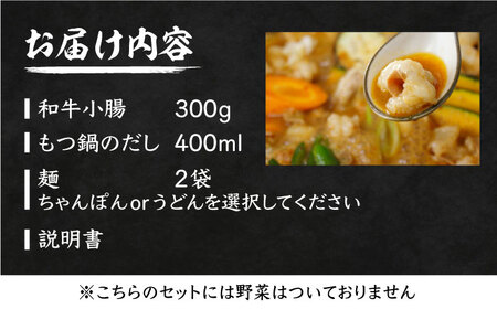 新元祖味噌もつ鍋 2-3人前 セット ( ちゃんぽん or うどん ) 国産牛 もつ もつ鍋 ホルモン [VAH038]