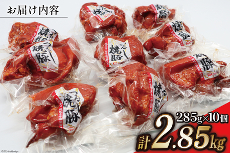 日本ハム 焼豚 つるし焼豚 285g×10個 計2.85kg [日本ハムマーケティング 宮崎県 日向市 452060952]