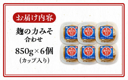 こうじの力 合わせみそ 850g×6個 [VAV007] 合わせ味噌