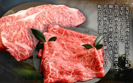 【定期便6か月】岡山 黒毛和牛 美星牛 A4等級以上 牛脂付き 6か月定期便 合計約2400g 生産者直送便 美星町 美星牧場 定期便【黒毛和牛 肉 牛 岡山県 倉敷市 おすすめ 人気】
